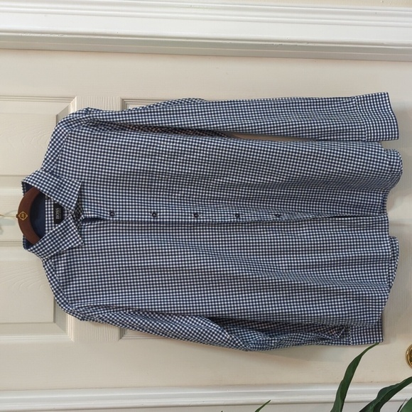 Boss Hugo Boss Men's 100% CottonLong Sleeve Button Down Plaid Dress Shirt Sz XXL - Picture 1 of 6